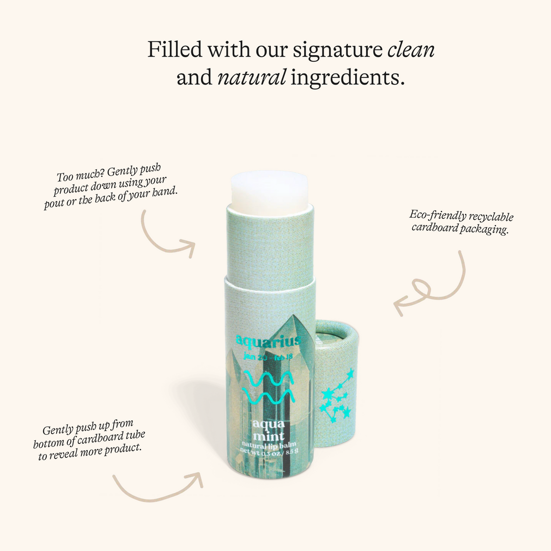 Aquarius Zodiac Lip Balm - Aqua Mint