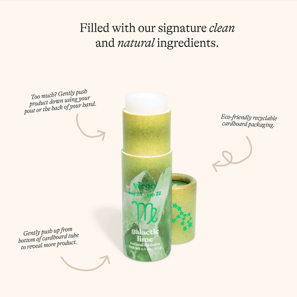 Virgo Zodiac Lip Balm - Galactic Lime