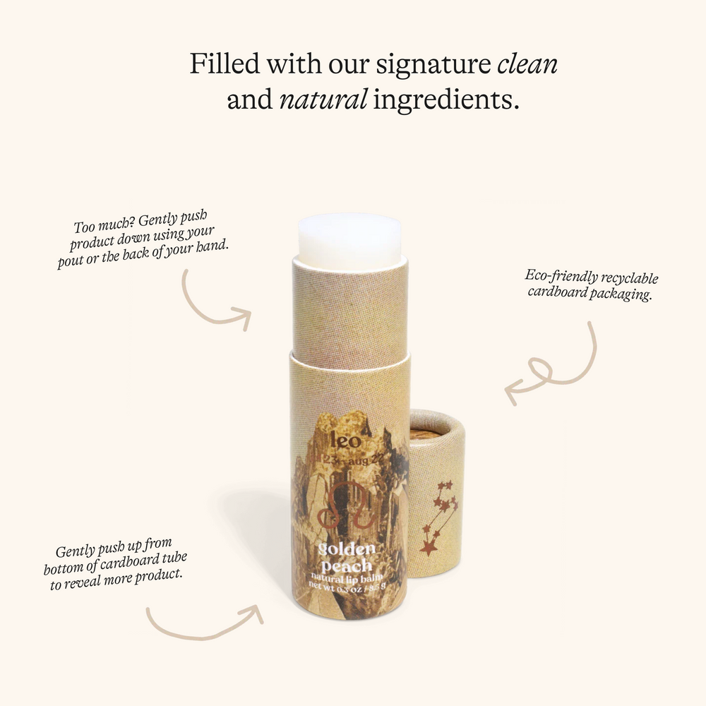 Leo Zodiac Lip Balm - Golden Peach