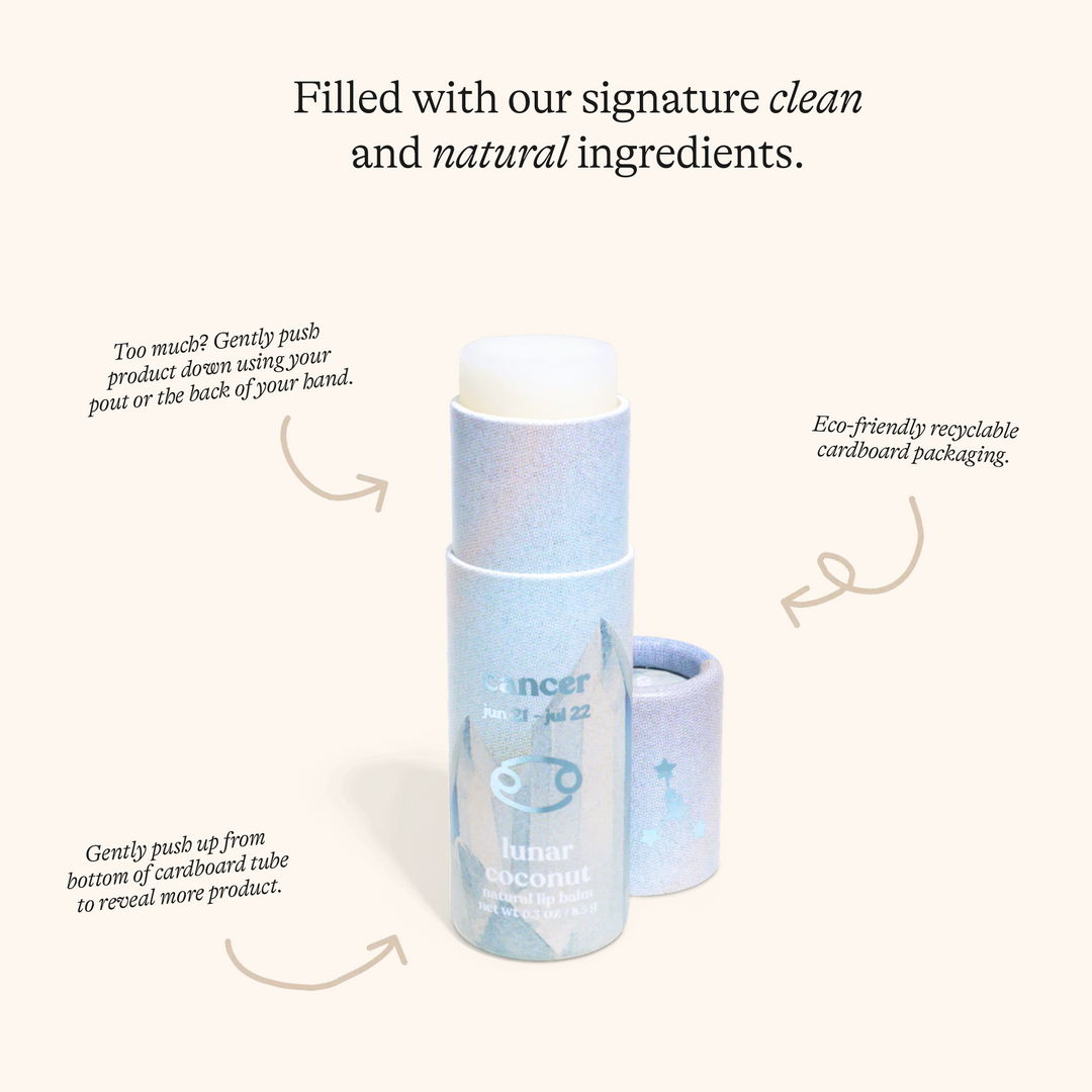 Cancer Zodiac Lip Balm - Lunar Coconut