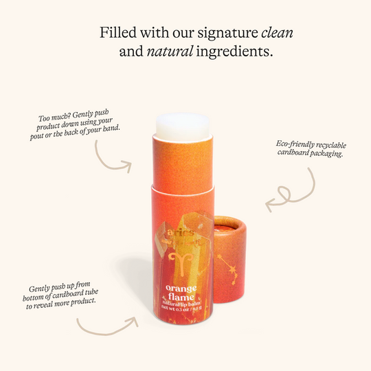 Aries Zodiac Lip Balm - Orange Flame