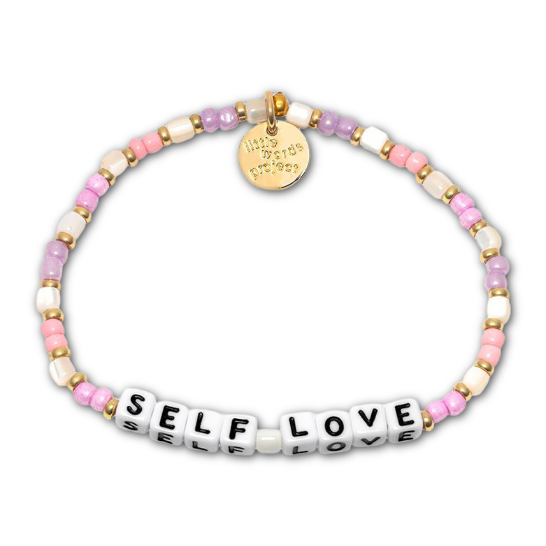 Self Love Bubble Bath bracelet S/M soft calming beaded bracelet by Little Words Project