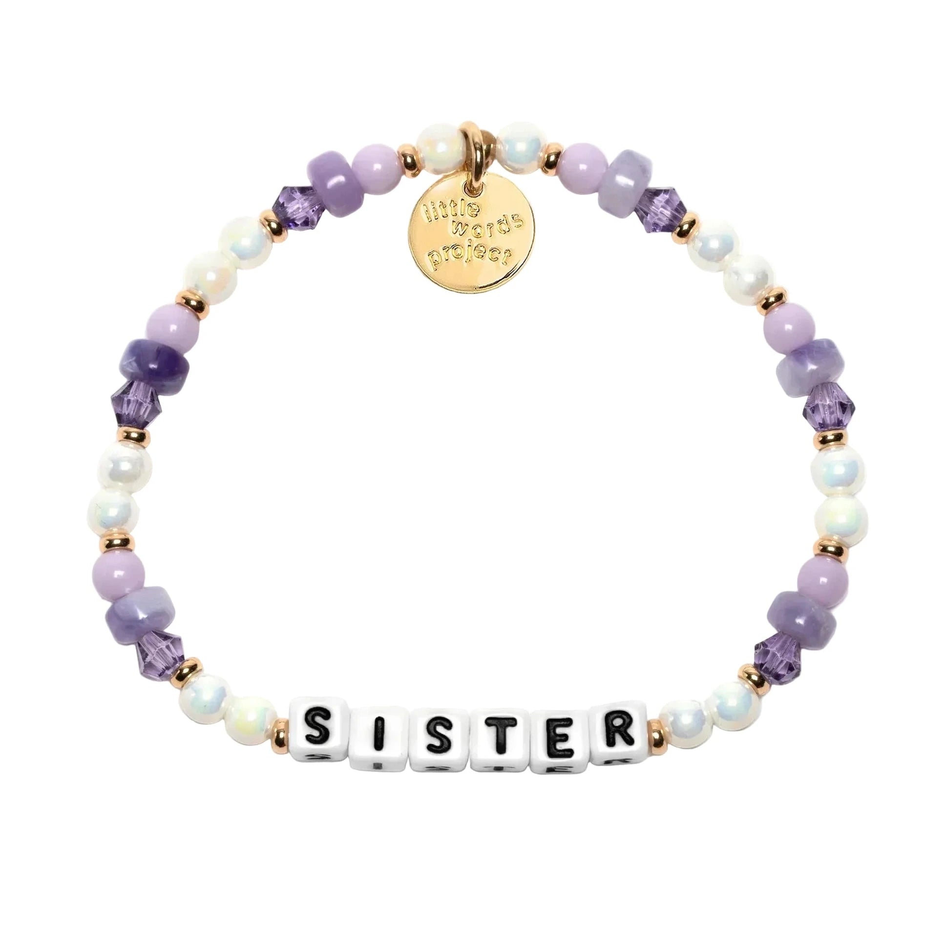Sister Purple Punch bracelet colorful sister word bracelet