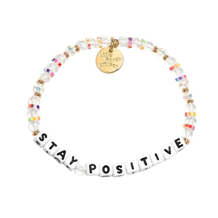 Stay Positive Big Ego bracelet S/M inspirational word bracelet