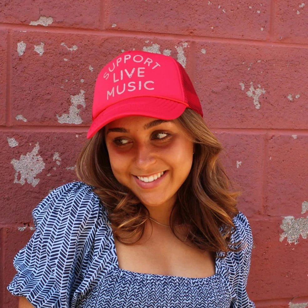 Support Live Music Trucker Hat