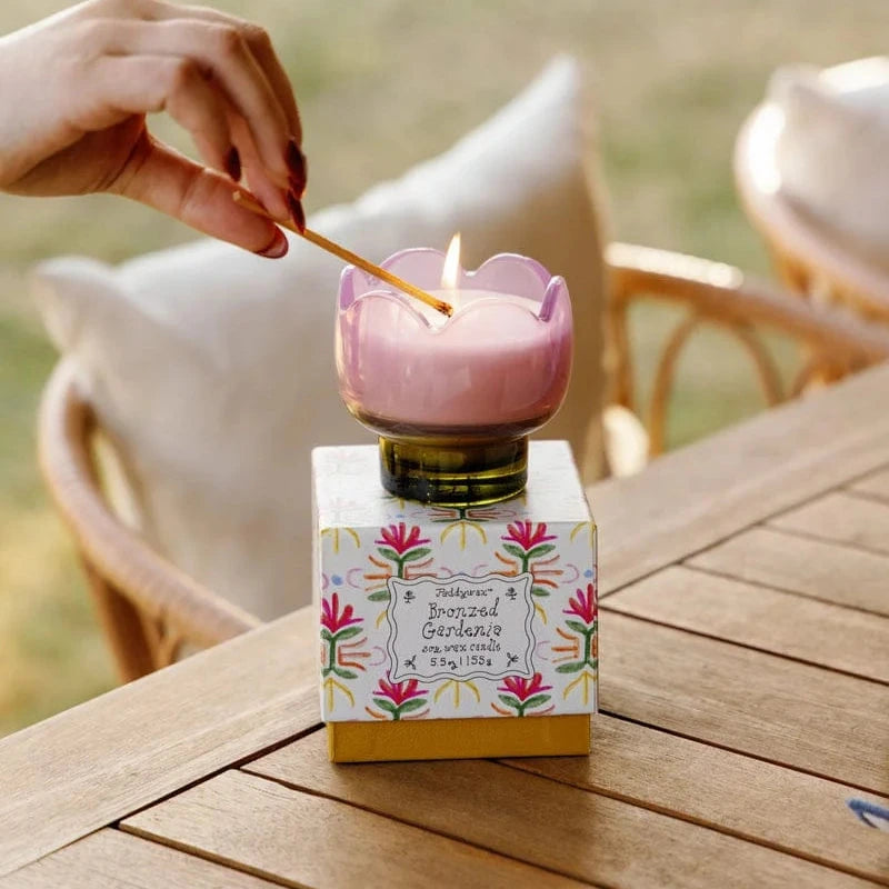 Bronzed Gardenia Tulip Candle 5.5 oz