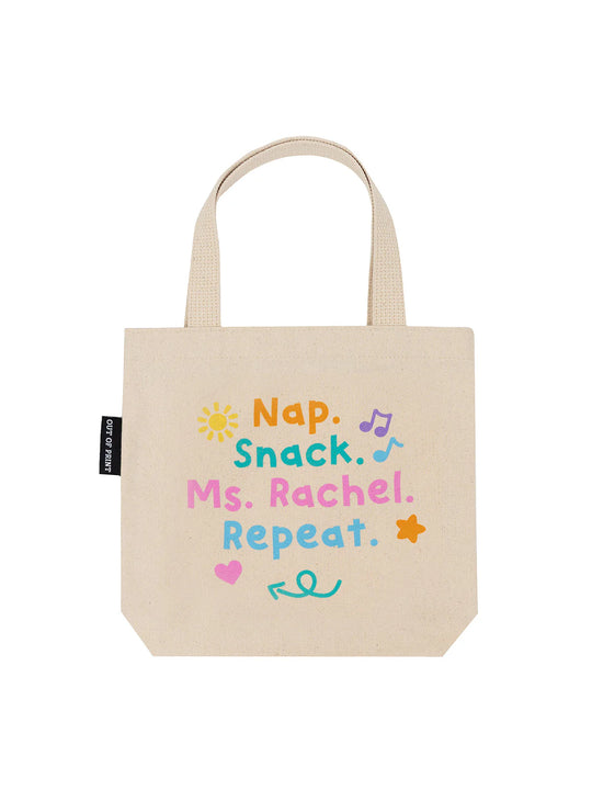 Ms. Rachel Nap Snack Repeat Tote Bag