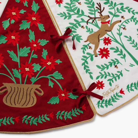 Christmastide Embroidered Tree Skirt