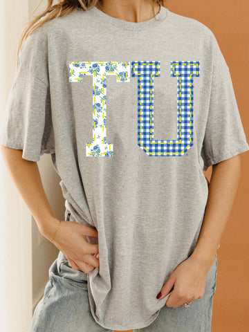 Univeristy of Tulsa Quilted Puff Ink Thrifted Tshirt