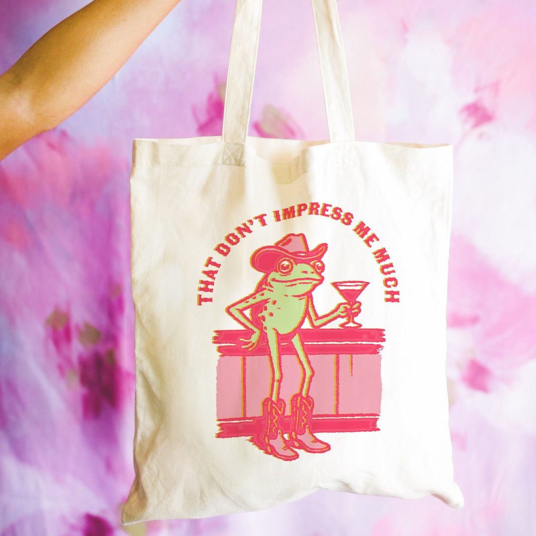 That Don't Impress Me Much Frog Tote Bag