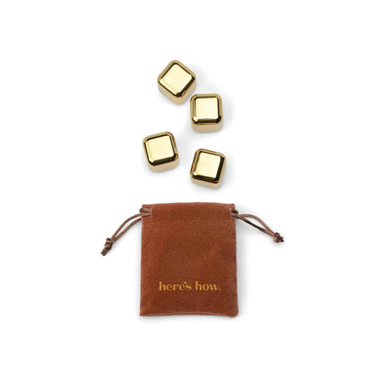 Ruby Cubes Small Gold Cocktail Chillers