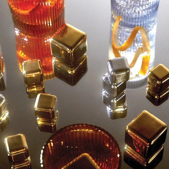 Ruby Cubes Small Gold Cocktail Chillers