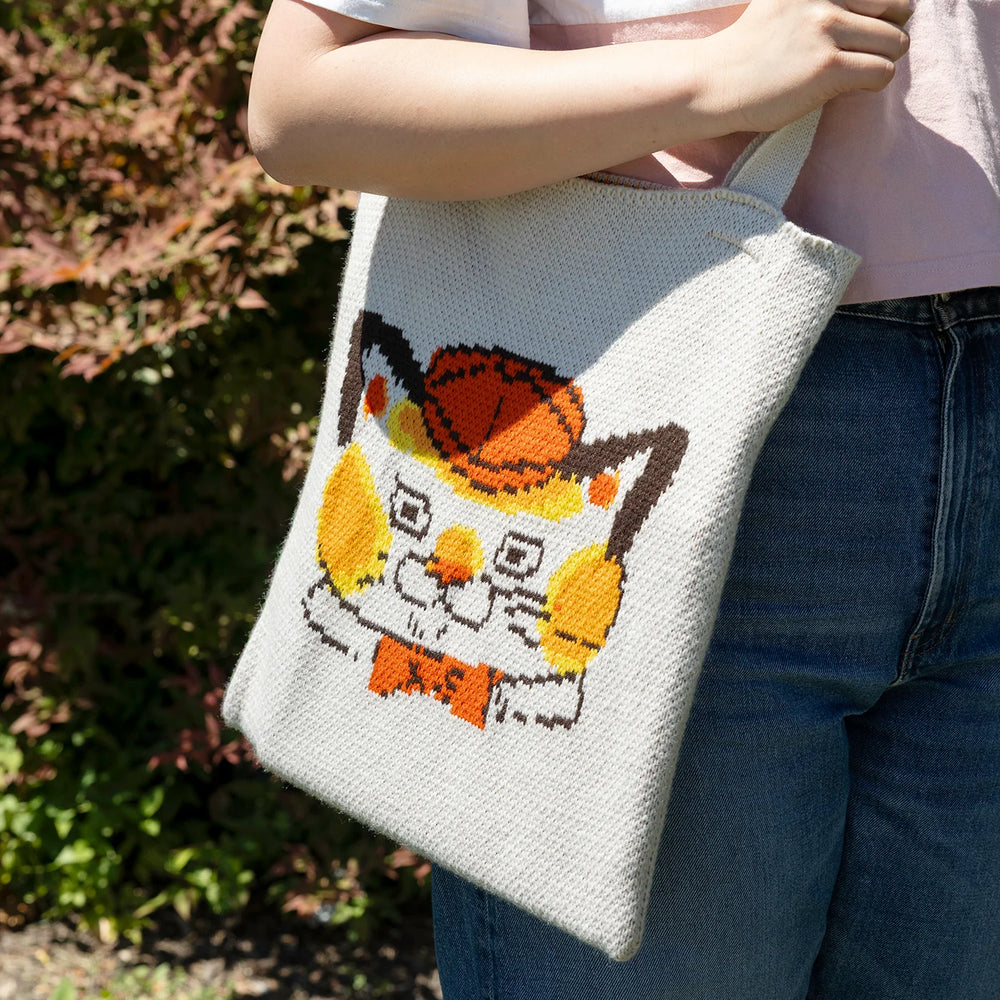 Huck Cat Knit Tote Bag