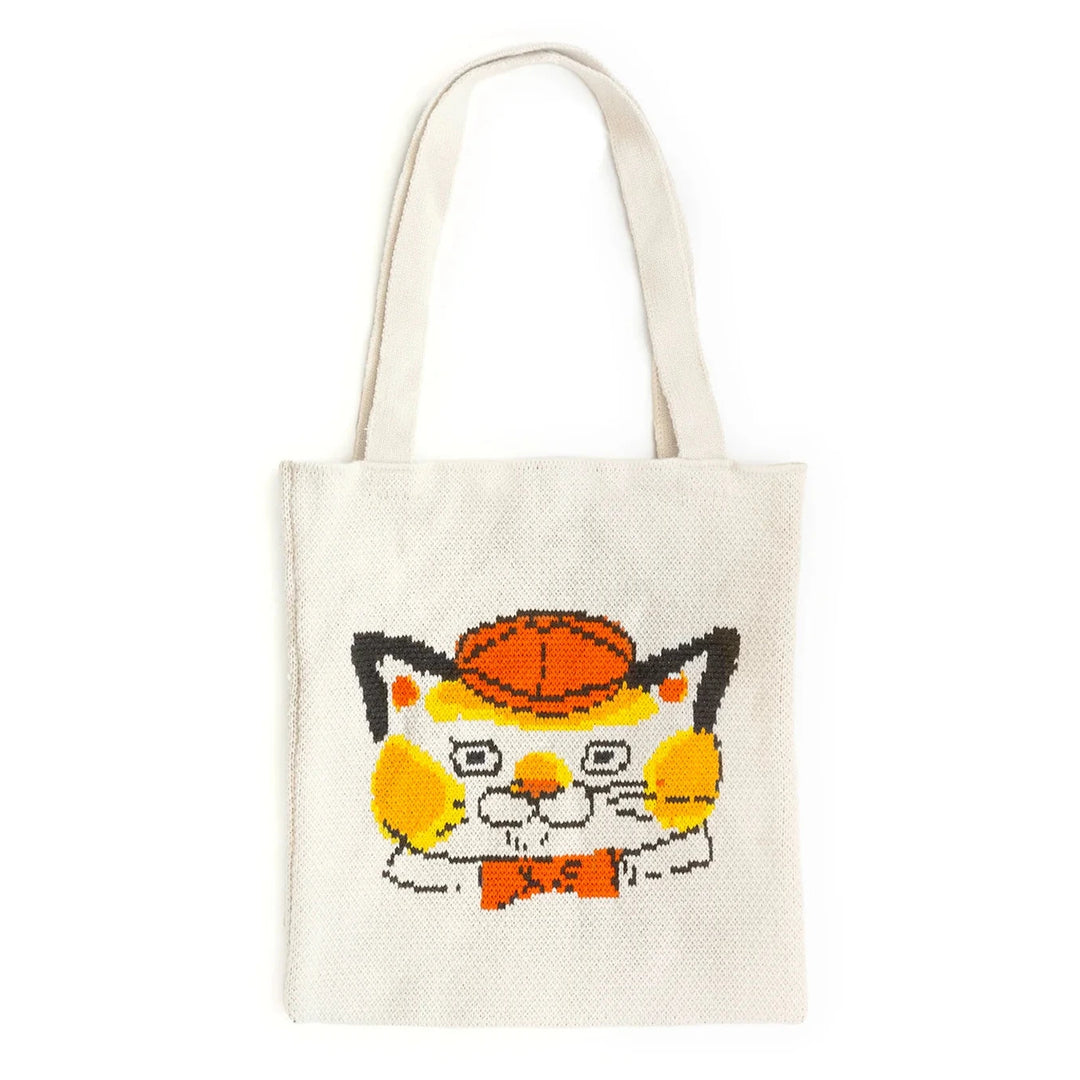 Huck Cat Knit Tote Bag