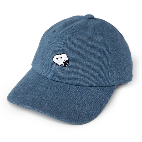 Snoopy Denim Embroidered Dad Hat