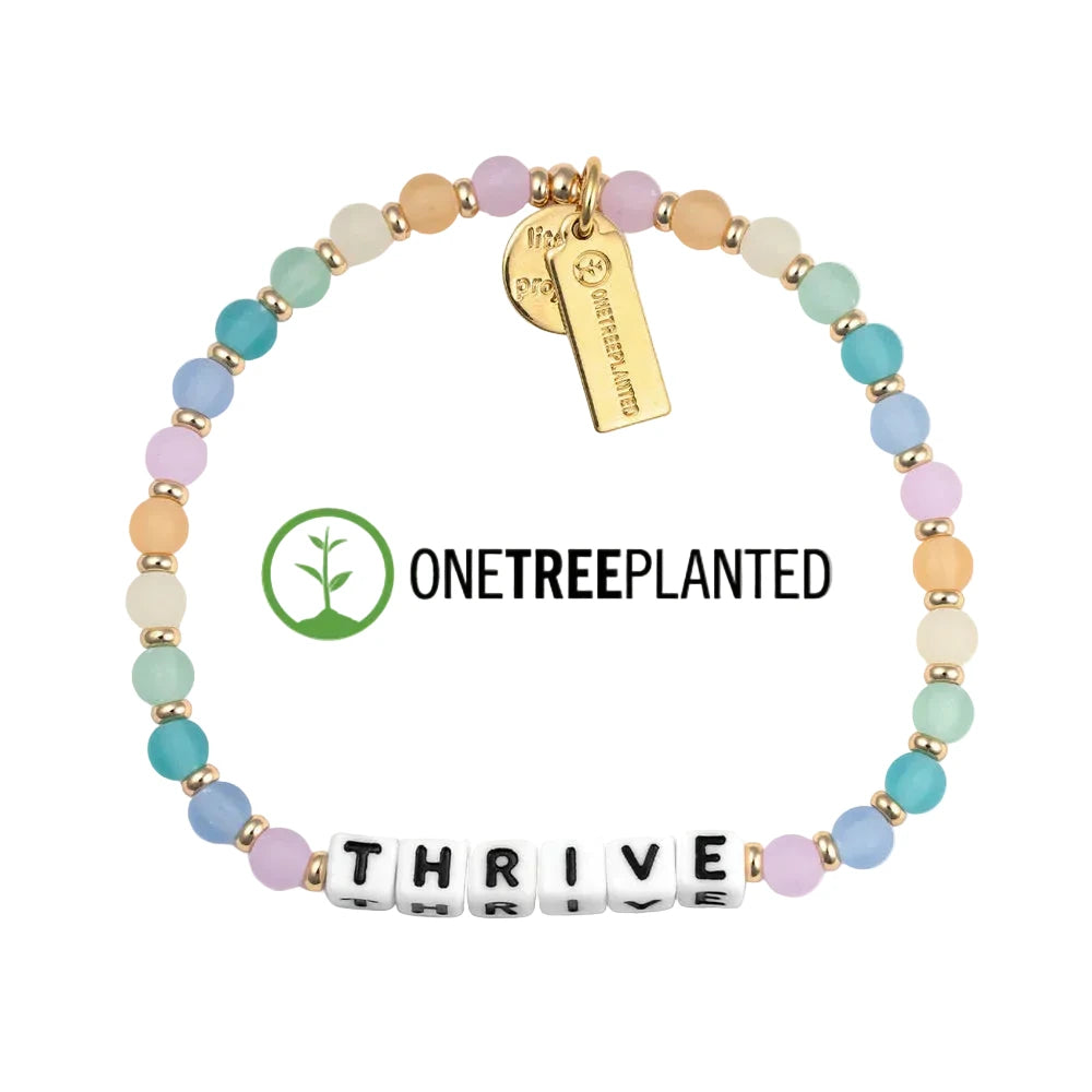 Thrive One Tree Planted collaboration bracelet by Little Words Project