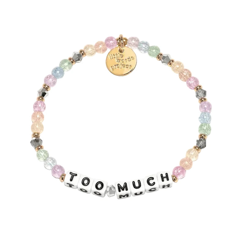 Too Much Rainbow Glacier bracelet M/L colorful inspirational bracelet