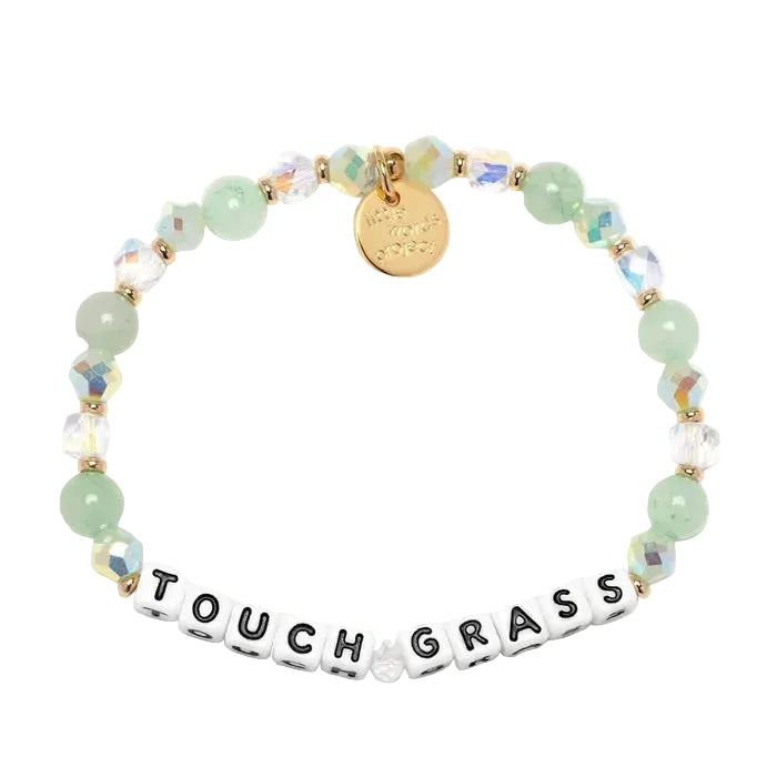 Touch Grass Green Thumb bracelet M/L plant lover word bracelet
