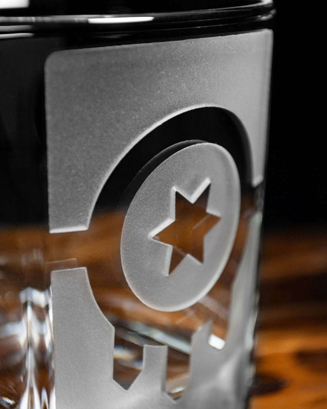 Tulsa Flag Rocks Glass