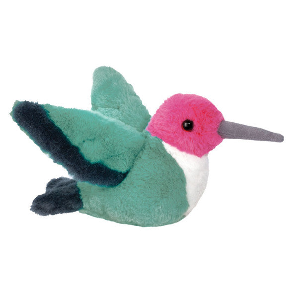 Twirlie Hummingbird stuffed animal by Douglas with colorful wings