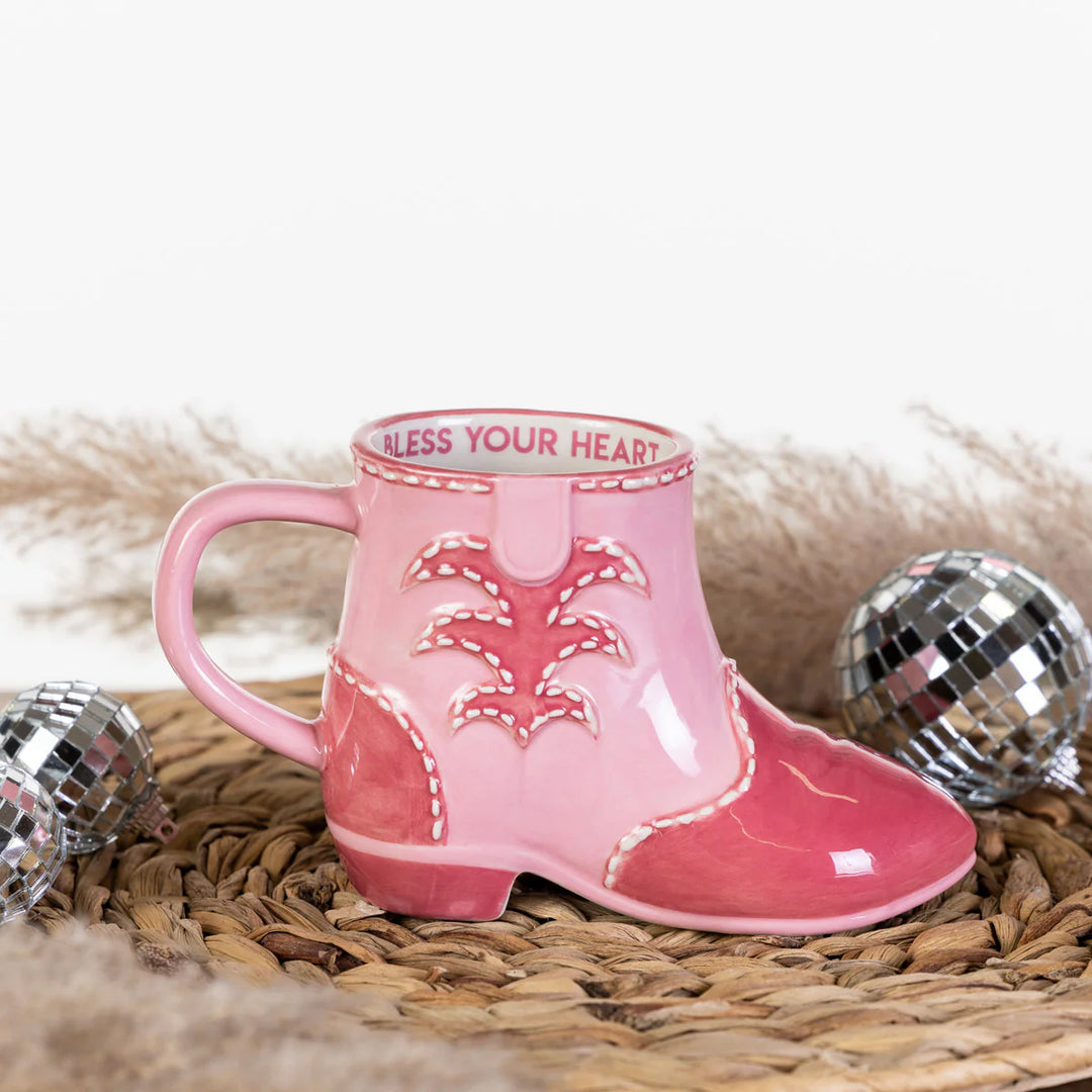 Bless Your Heart Ceramic Boot Mug