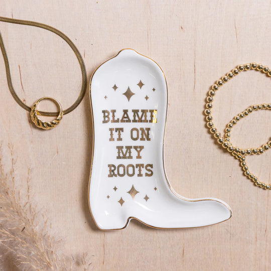 Blame It On My Roots Ceramic Tray