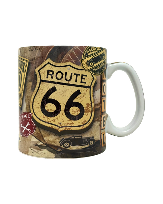 Route 66 Garage Collage Mug