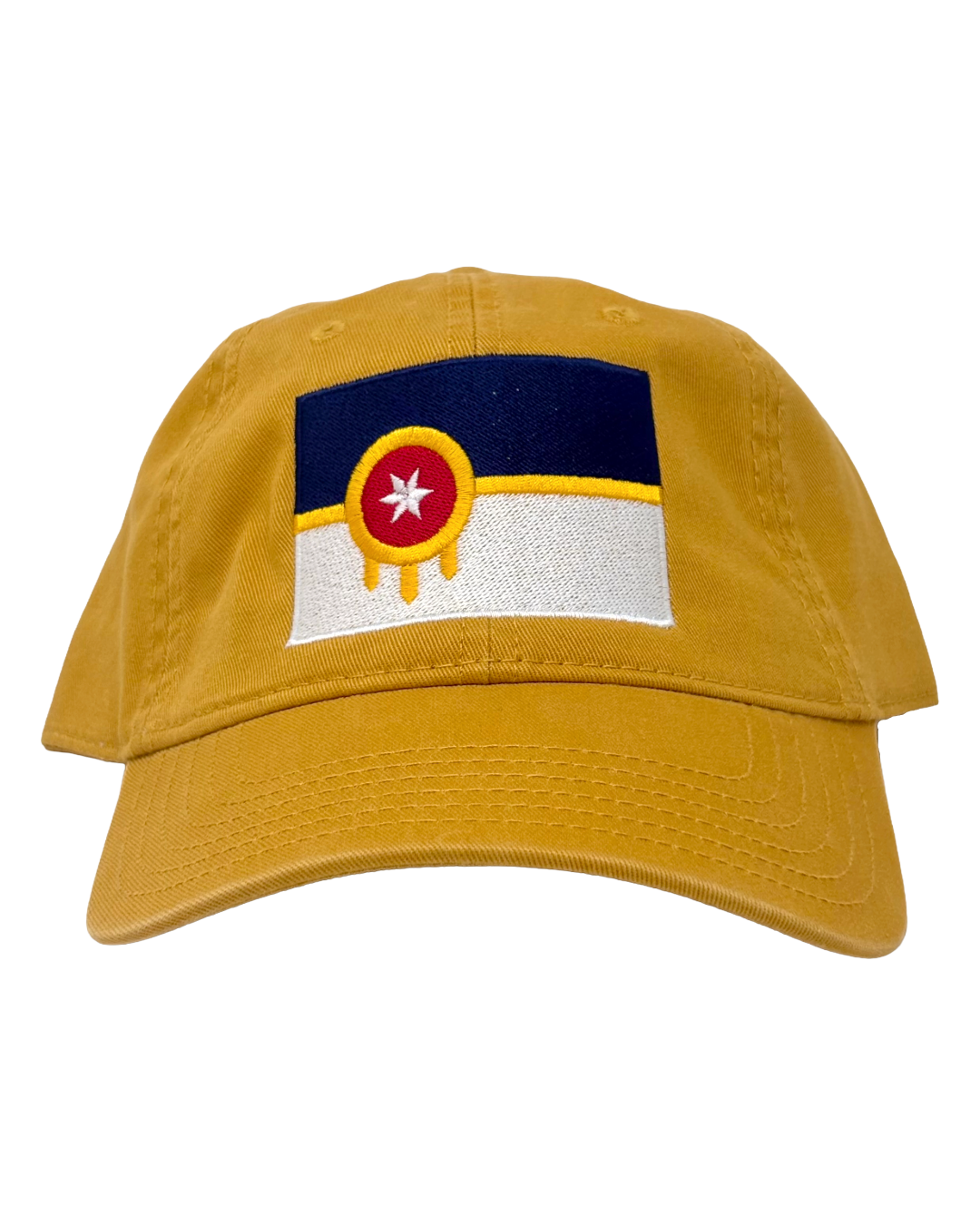 Tulsa Flag Dad Hat - Mustard