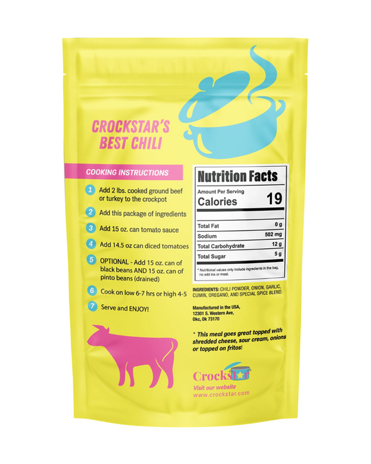Crockstar's Best Chili Crockpot Meal Mix