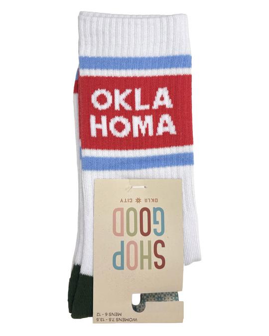 Oklahoma Ribbed Crew Socks
