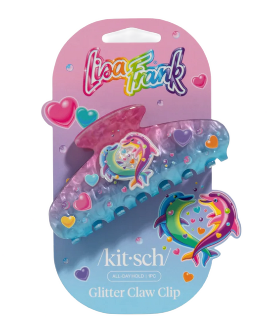 Lisa Frank Dancing Dolphins Glitter Claw Clip