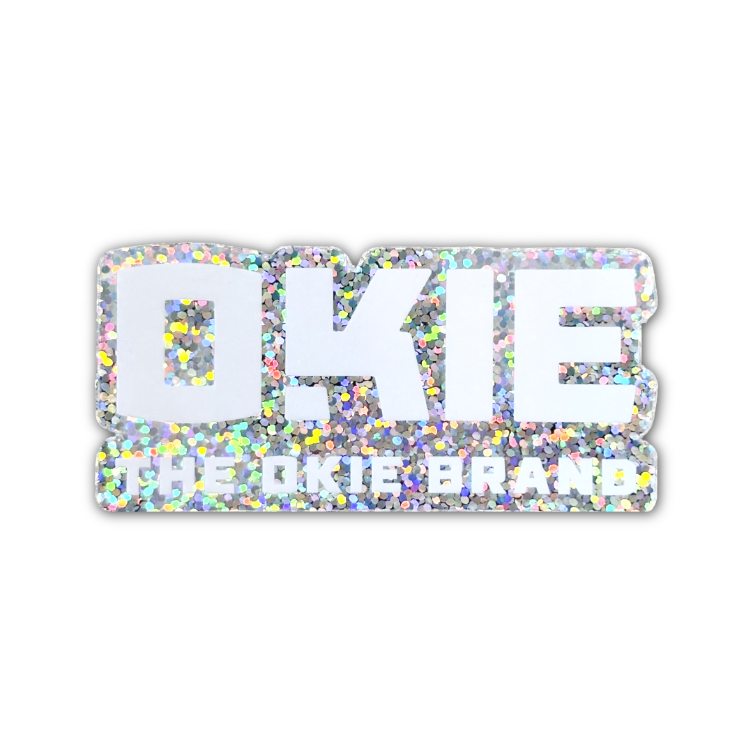 Okie Holographic Glitter Sticker