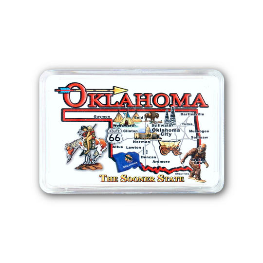Oklahoma Map Design Playing Cards