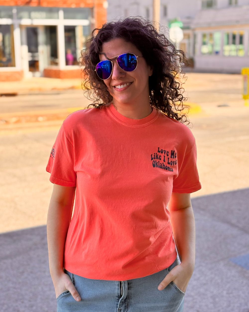 Love Me Like I Love Oklahoma Tshirt Orange