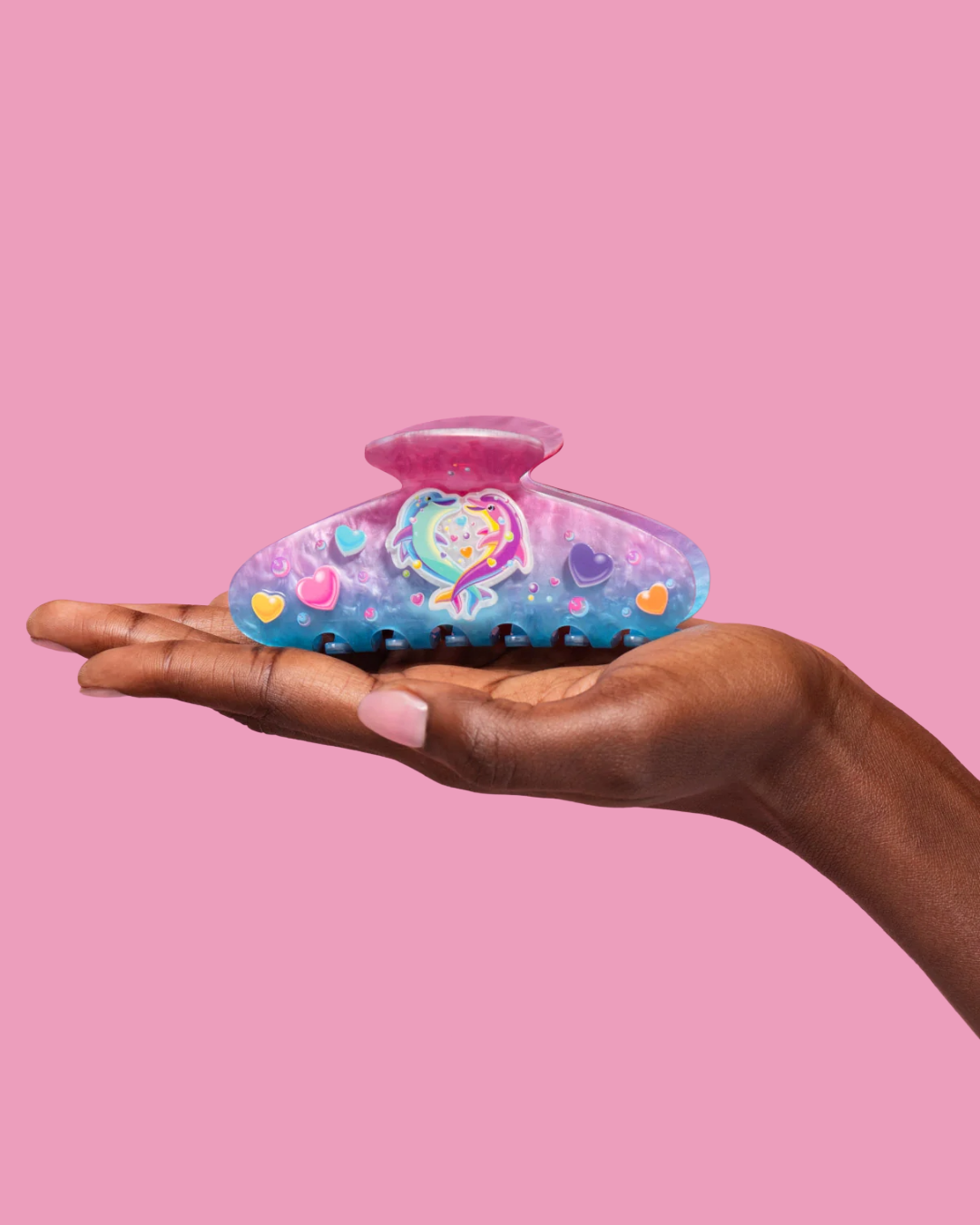 Lisa Frank Dancing Dolphins Glitter Claw Clip