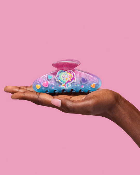 Lisa Frank Dancing Dolphins Glitter Claw Clip