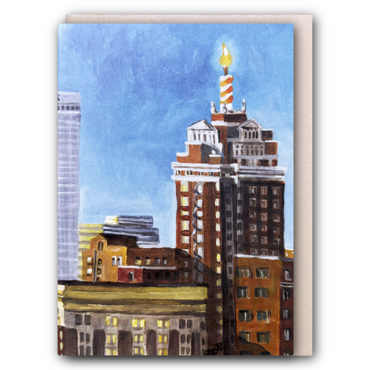 Downtown Tulsa Philtower Birthday Card