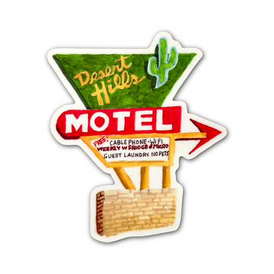Desert Hills Motel Sticker