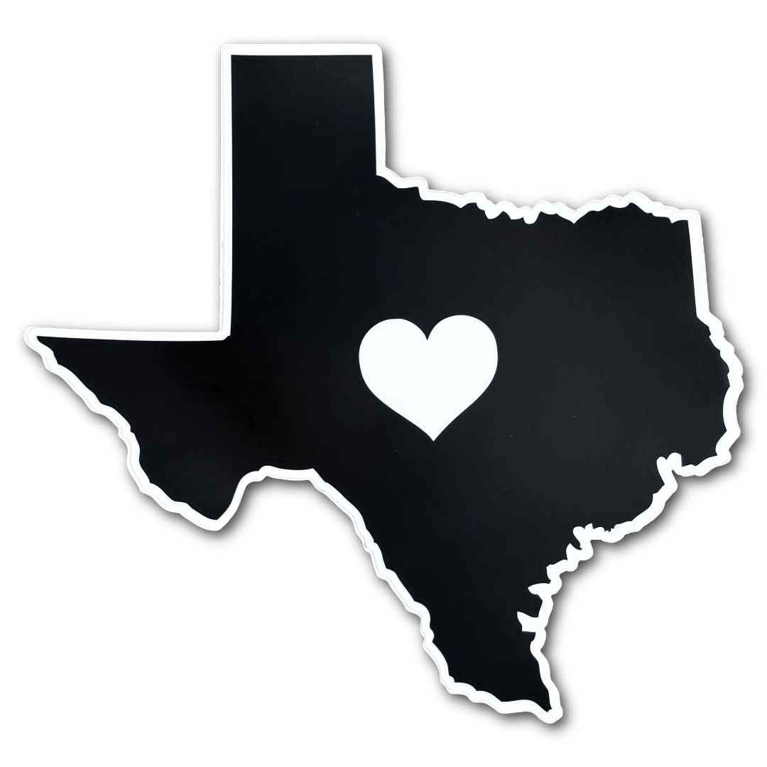 Texas Heart XL Sticker