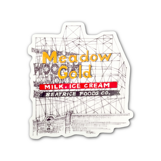 Meadow Gold Sign Sticker