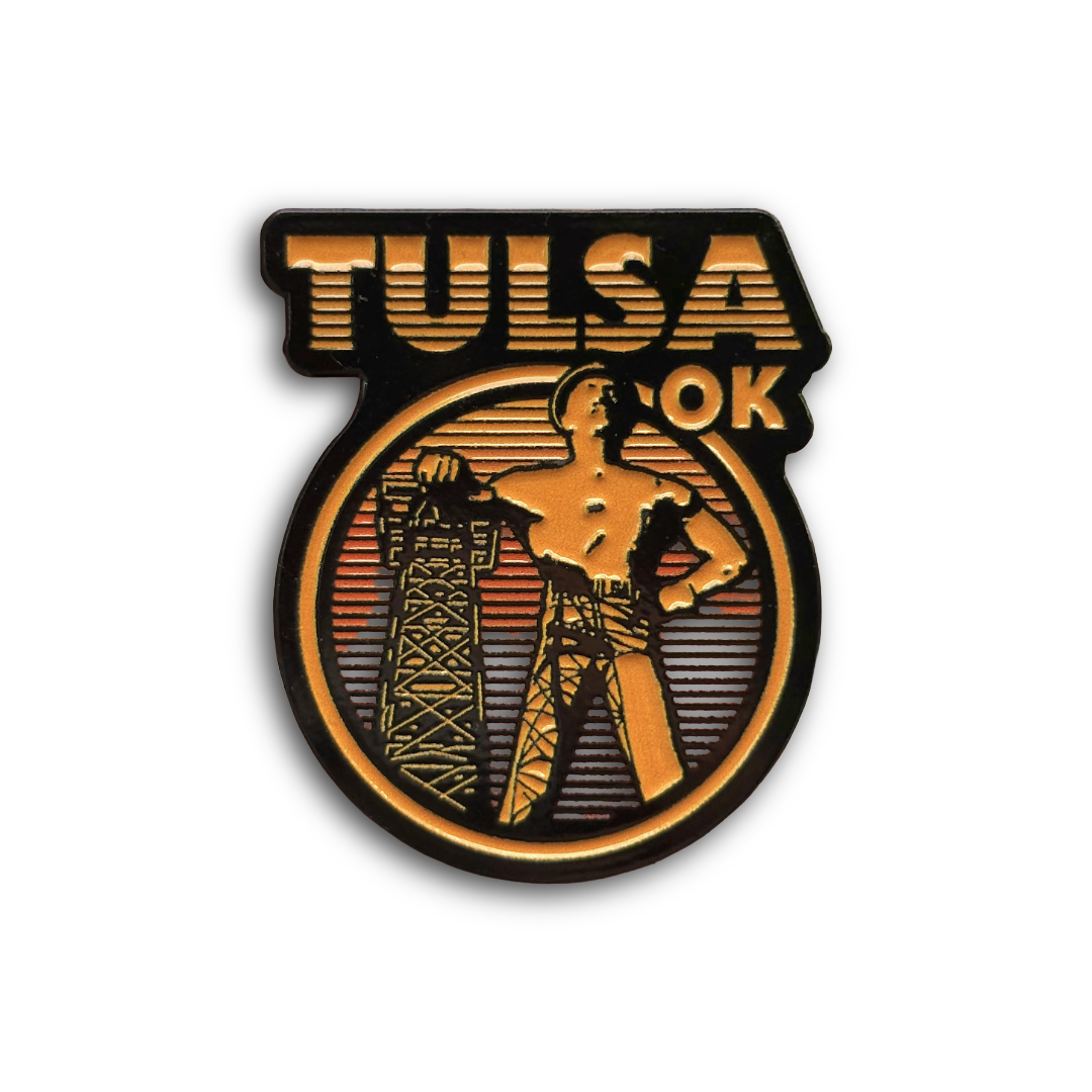 Tulsa Vintage Driller Enamel Pin