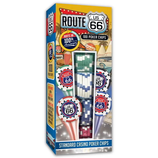 Route 66 100 Piece Poker Chips