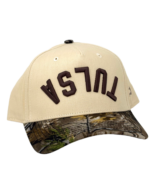 Upside-Down Tulsa Hat - Camo/Cream