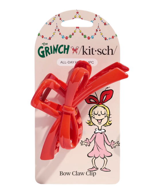 The Grinch Red Bow Hair Claw Clip