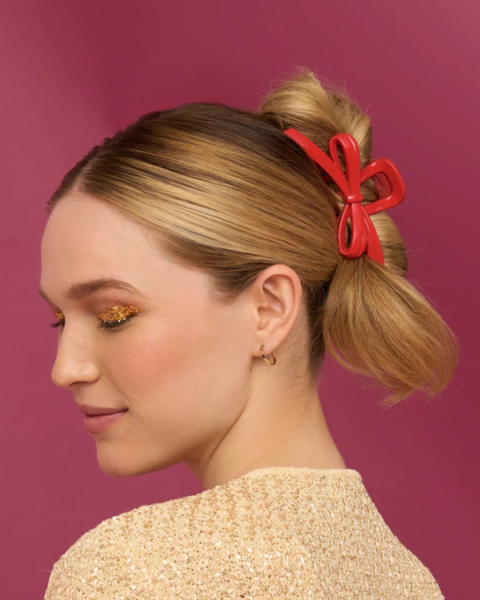 The Grinch Red Bow Hair Claw Clip