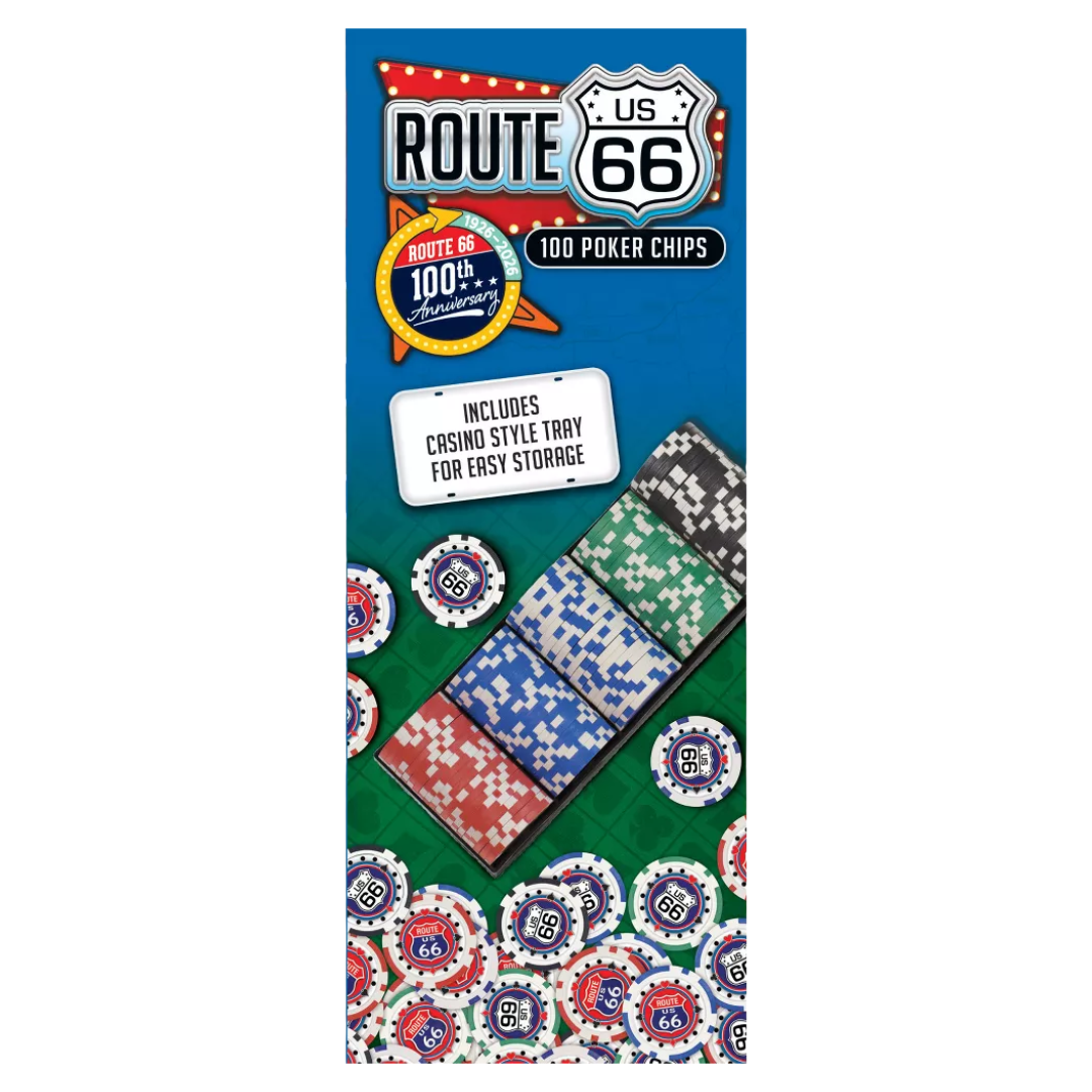 Route 66 100 Piece Poker Chips