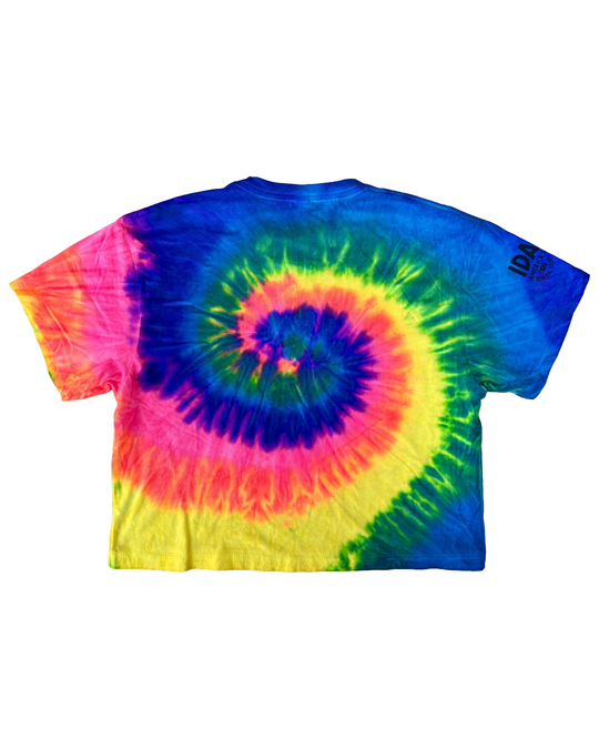 Love Me Like I Love Oklahoma Tie-Dye Crop Tshirt
