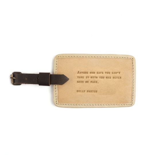 Dolly Parton Leather Luggage Tag