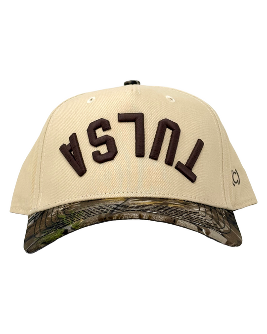 Upside-Down Tulsa Hat - Camo/Cream