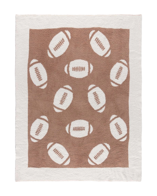 Tan Game Day Reversible Throw Blanket